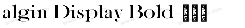 algin Display Bold字体转换